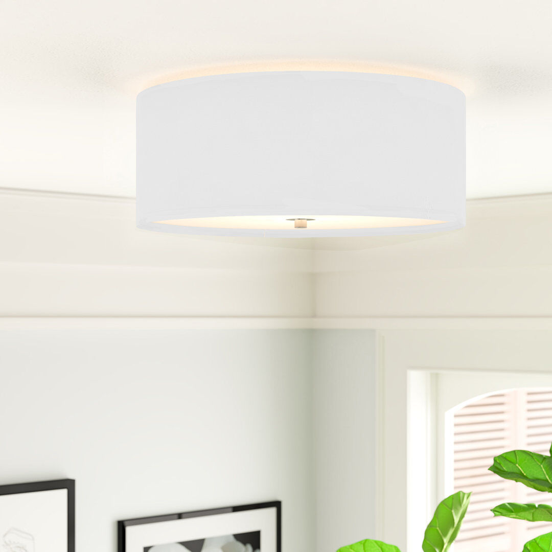 Zipcode Design Patience Flush Mount White 19.5cm H X 47.5cm W X 47.5cm D