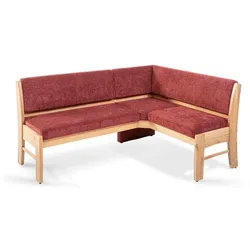 Komfort & Wohnen Eckbank Toledo Stoff Rot Bordeaux