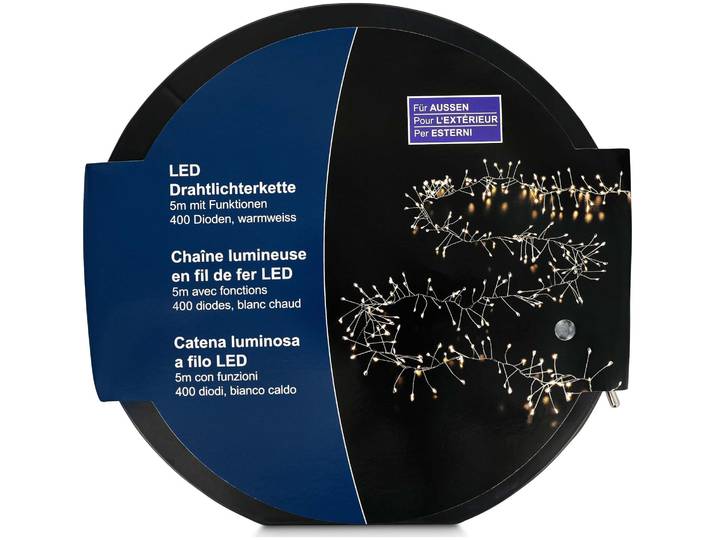 LED Drahtlichterkette 5m Funkt. Ip55