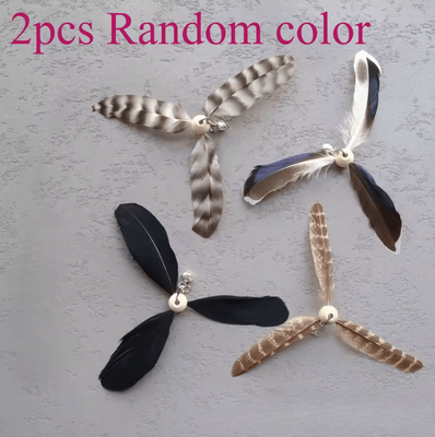 Inspire Curations WhirlFeather Interactive Cat Teaser Wand 2pcs Random Color
