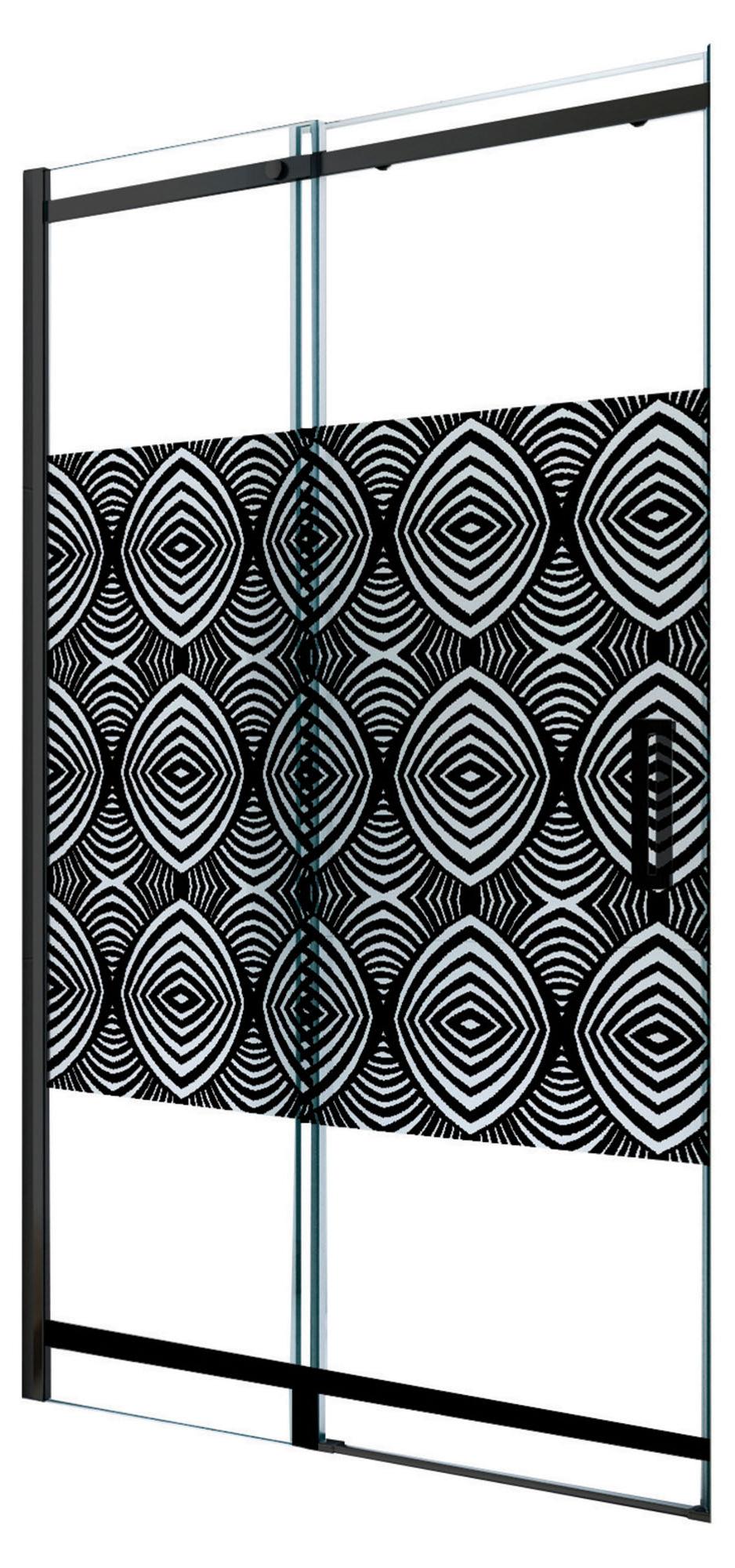 ONDEE ZEN - UIMI-Duschkabine - Schiebetür - Ausführung: Mattschwarz - 100 x 210 cm