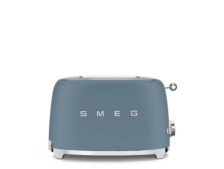 Smeg Toaster, Blau, Metall, 32.5x20x19.5 cm, Krümelschublade, Auftaufunktion, Aufwärmfunktion, Schnellstoppfunktion, Bagel-Funktion, Kochgeschirr, Küchengeräte, Toaster
