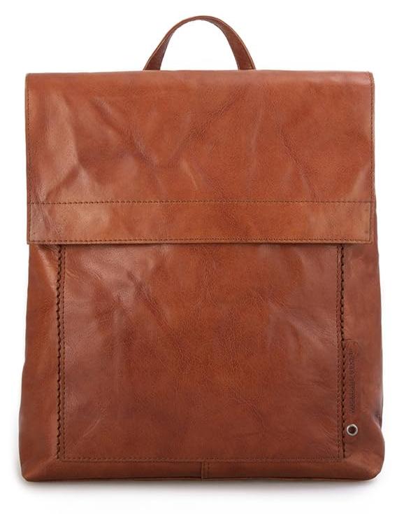 Lederrucksack Cognac 28x10x32 cm mit Laptopfach