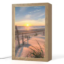 TISCHLEUCHTE Strand - Meer - Düne - Sonnenuntergang - Landschaft Tischlampe 20x30 cm