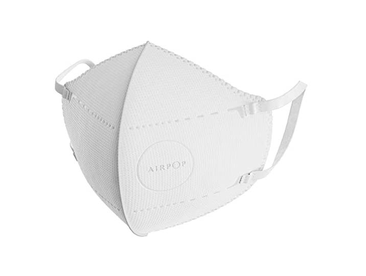 Airpop Pocket Herbruikbaar Wasbaar Gezichtsmasker 4 Pk 4-Laags Gezichtsmasker Voorgevormde Pasvorm Lichtgewicht Ontwerp Volwassenen/Kinderen Herhaaldelijk Dragen Gezichtsmaskers 4 Pk Wit