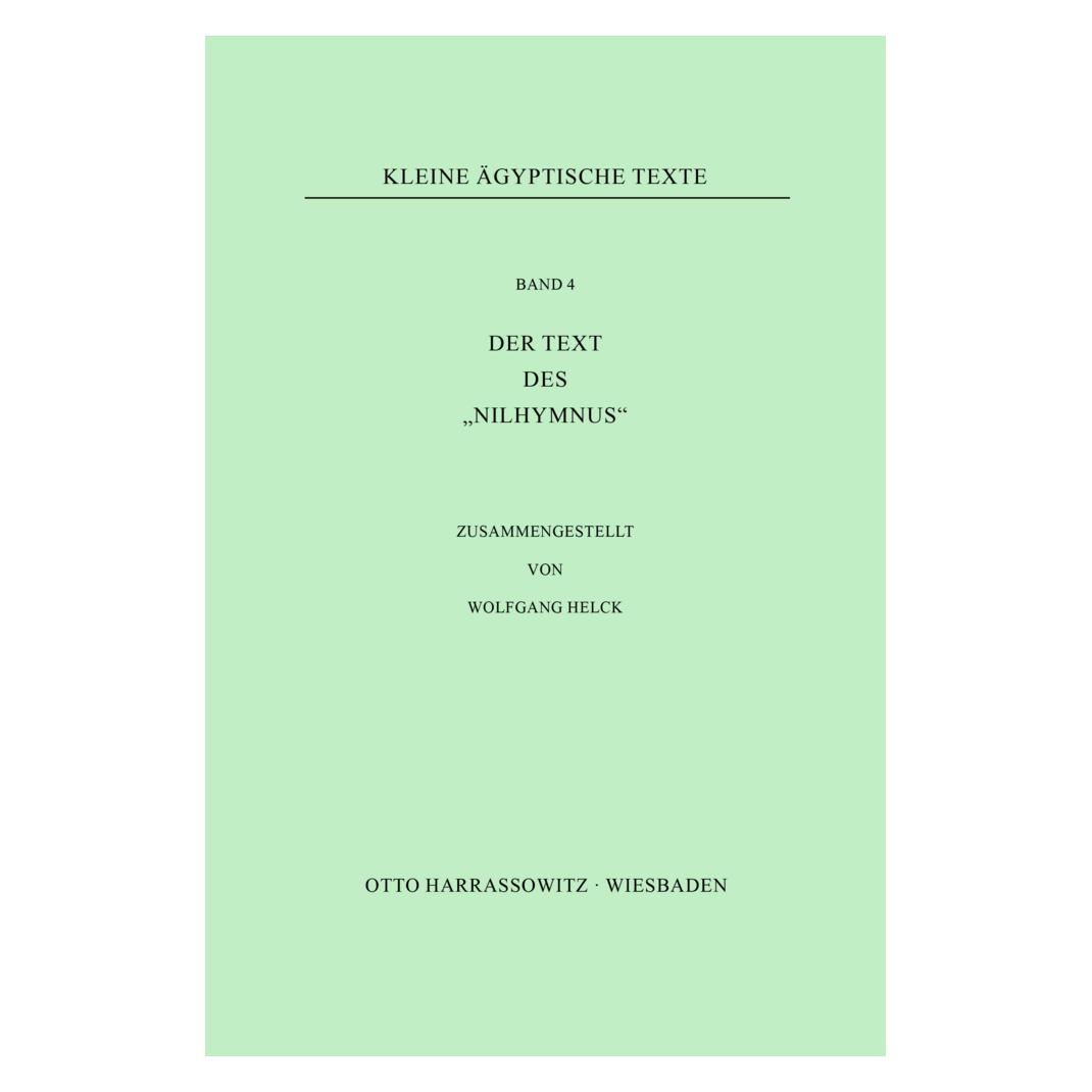 Harrassowitz Der Text des 'Nilhymnus' (Deutsch, Softcover, Wolfgang Helck) (56177726)