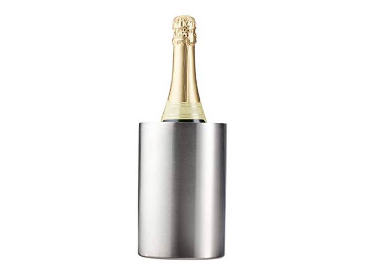 Relaxdays Refroidisseur de Bouteille INOX\, à Double paroi\, Forte Isolation\, rafraîchisseur de vin\, Ø 10 cm\, argenté