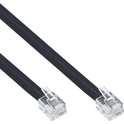 InLine® Modularkabel, RJ12, Stecker / Stecker, 6adrig, 6P6C, 0,5m