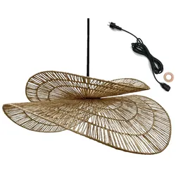 Lumisky SOLARA D80CM 5M netzbetriebene Pendelleuchte Jute Beige
