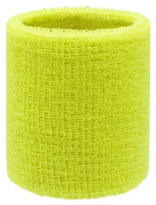 Uplift Essentials Premium Moisture Wicking Cotton Athletic Wrist Sweatbands fluorescent Yellow