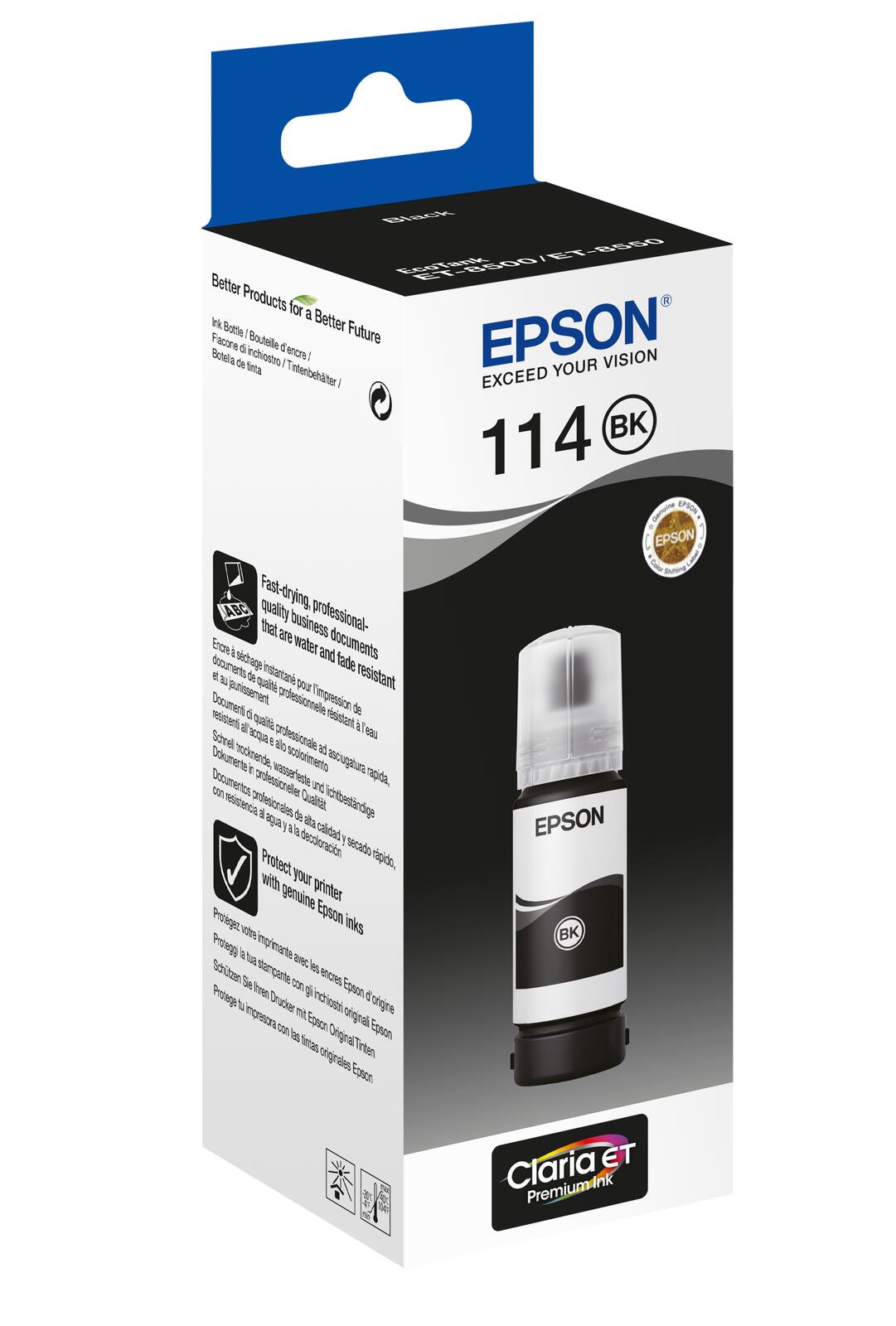 Epson Original EcoTank 114 Nachfülltinte - schwarz (C13T07A140)