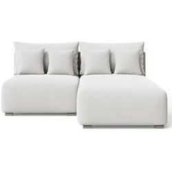 ECKSOFA Ronni Bouclé-Stoff Weiß Rechts