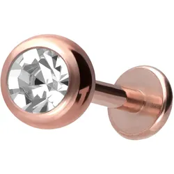 Titan Labret mit Innengewinde KRISTALL