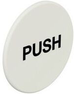 Hewi 801 Symbol Drücken 711BD99 52x2mm, selbstklebend, matt, reinweiß