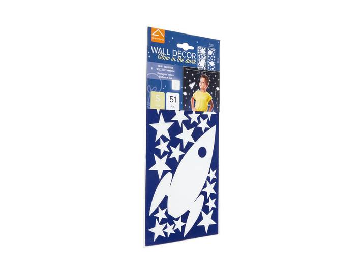 Crearreda Sticker Sterne und Rackete 31 × 15 cm