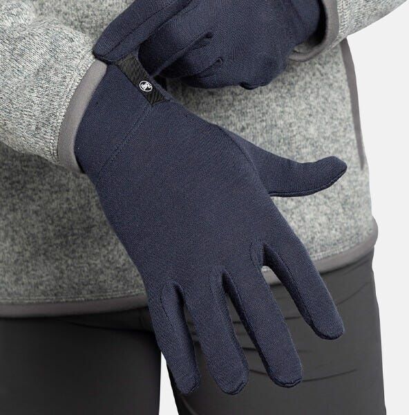 Buff Navy Merino Midweight Gloves