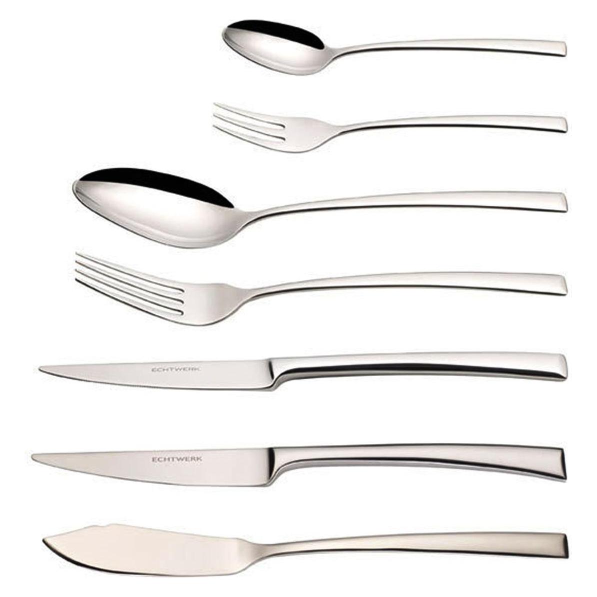 Echtwerk Tafelbesteck "AVELINO" 42 tlg. - Silber (42 Stk., Besteck Set) (EW-BS-0520)