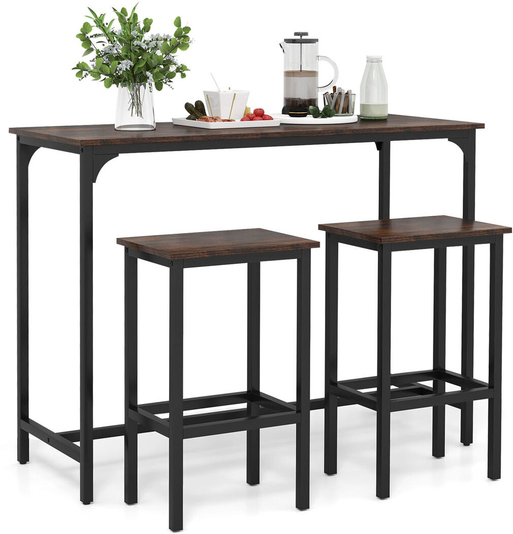 Borough Wharf 2 -Person Dining Set Brown 2