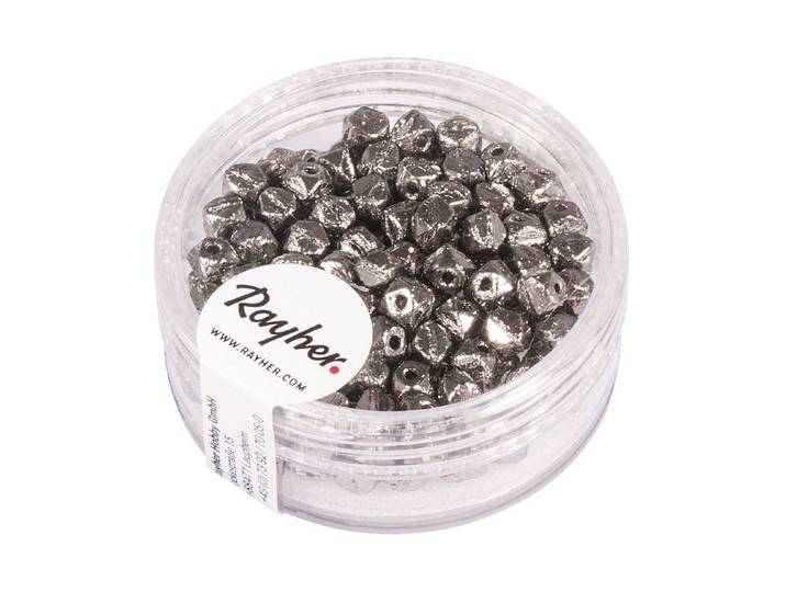 Rayher Antique Rocailles Anthrazit 4 mm 120 Stück