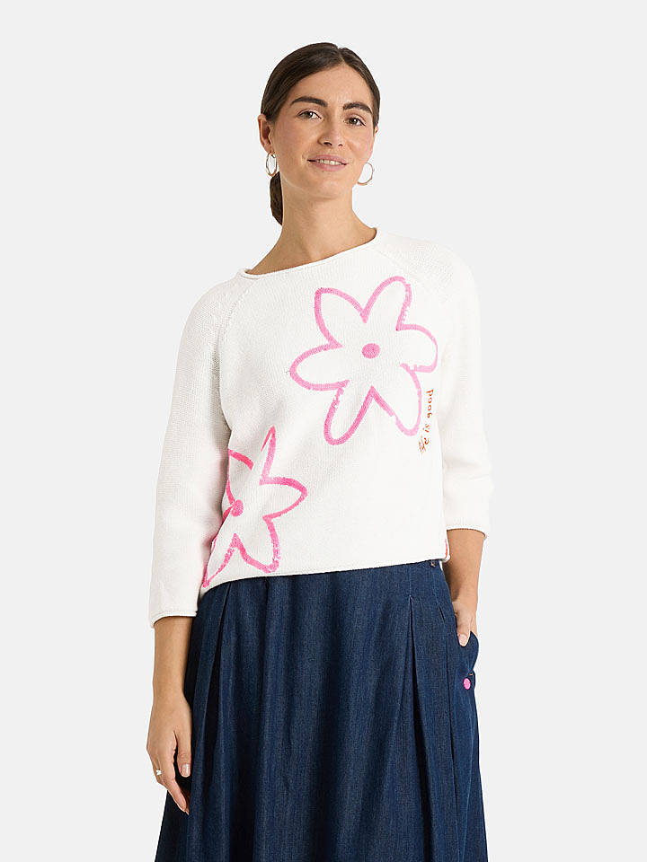 LIEBLINGSSTÜCK Pullover "Auri" in Weiß/ Rosa - 44