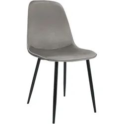 CLP Esszimmerstuhl Maryam Samt   Farbe: hellgrau, Material: Samt