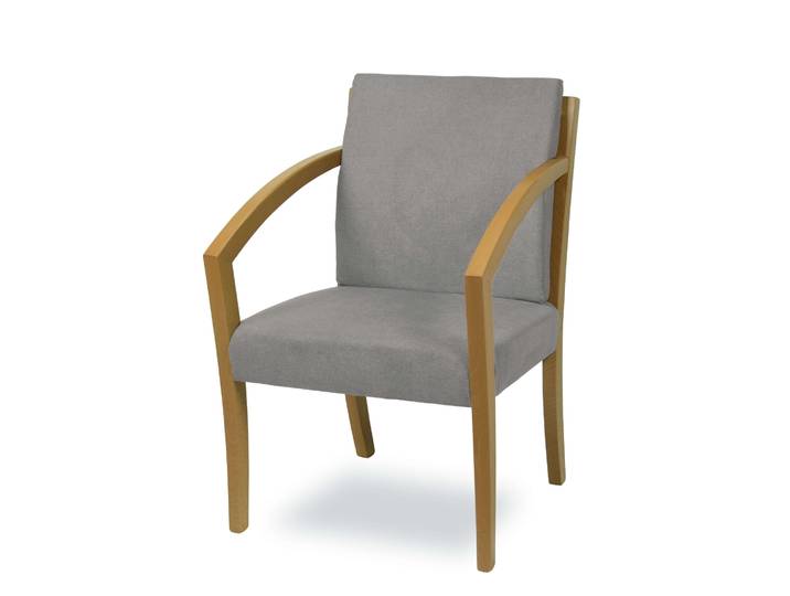 Esszimmerstuhl HOME AFFAIRE G98 George Armlehnstuhl, Sessel, in 3 Gestellfarben Made in Italy , grau (light grau, natur, light grau), B:58,5cm H:87cm T:65cm, Massivholz, Stühle, Esszimmerstuhl, Extra-confort, Fleckenabweisendes Gewebe, Massivholz