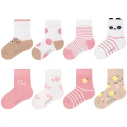 8er Pack camano Soft Baumwolle Baby-Socken 1030 - egret 19-22