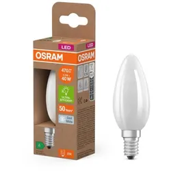 Osram E14 LED Kerzenlampe CLASSIC besonders effizient Frosted 2,2W wie 40W 4000K neutralweißem Licht - Sehr gute Energieeffizienz