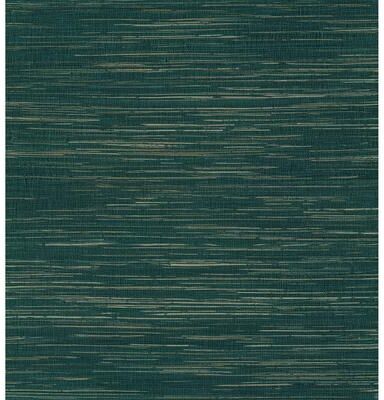 A-Street Prints Kira Teal Hemp Grasscloth Wallpaper