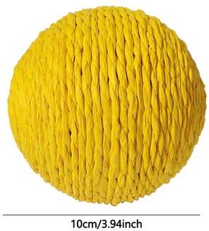 Inspired Living 10CM Sisal Cat Scratching Ball Interactive Claw Care Toy yellow