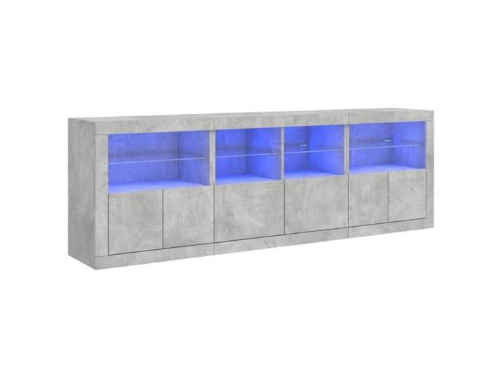 Automne/hiver 2025  Buffet/Commode/Sidebord - CLOUD - avec lumières LED - gris béton 202x37x67 cm FR105