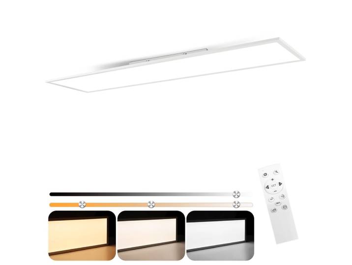 Krapf - plafonnier led en métal, coloris blanc, l 120 cm