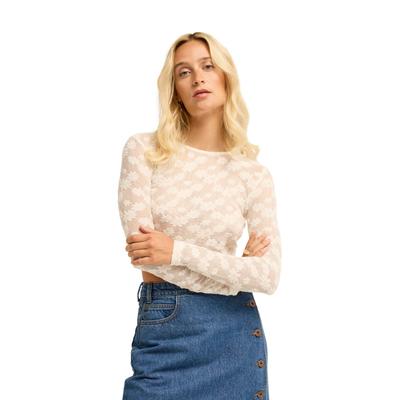 Ripptanktop BILLABONG "Way Out Lace", Damen, Gr. M, weiß, Obermaterial: 100% Polyester., Tops