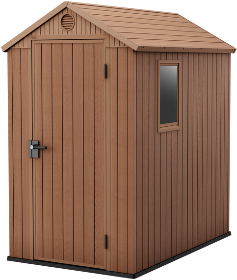 Keter Darwin braun - Gartenhaus Schuppen - mit Seitenfenster - 125x184.5x205 cm