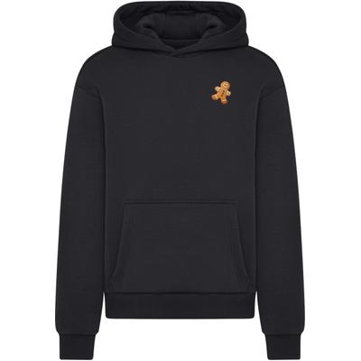Kapuzenpullover MISTERTEE "MisterTee The Only Loyal Gang Fluffy Hoody", Herren, Gr. M, schwarz, 70% Baumwolle, 30% Polyester, mehrfarbig, loose fit, ohne Ausschnitt, Pullover Kapuzenpullover