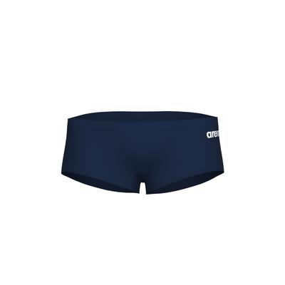 Badehose ARENA "MEN'S TEAM SWIM LOW WAIST SHORT SOLID", Herren, Gr. 8, N-Gr, blau (navy, weiß), Polyester, Badehosen Badehose, niedrige Bundhöhe