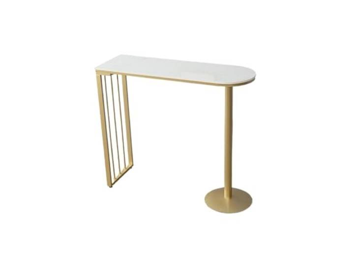 wD7rE5bm6z Bartisch Marmor-Stehtisch mit Metallrahmen, for Zuhause, leicht, luxuriös, hoher Fuß, Küchen-Esstisch(Gold,100 * 40 * 105cm)