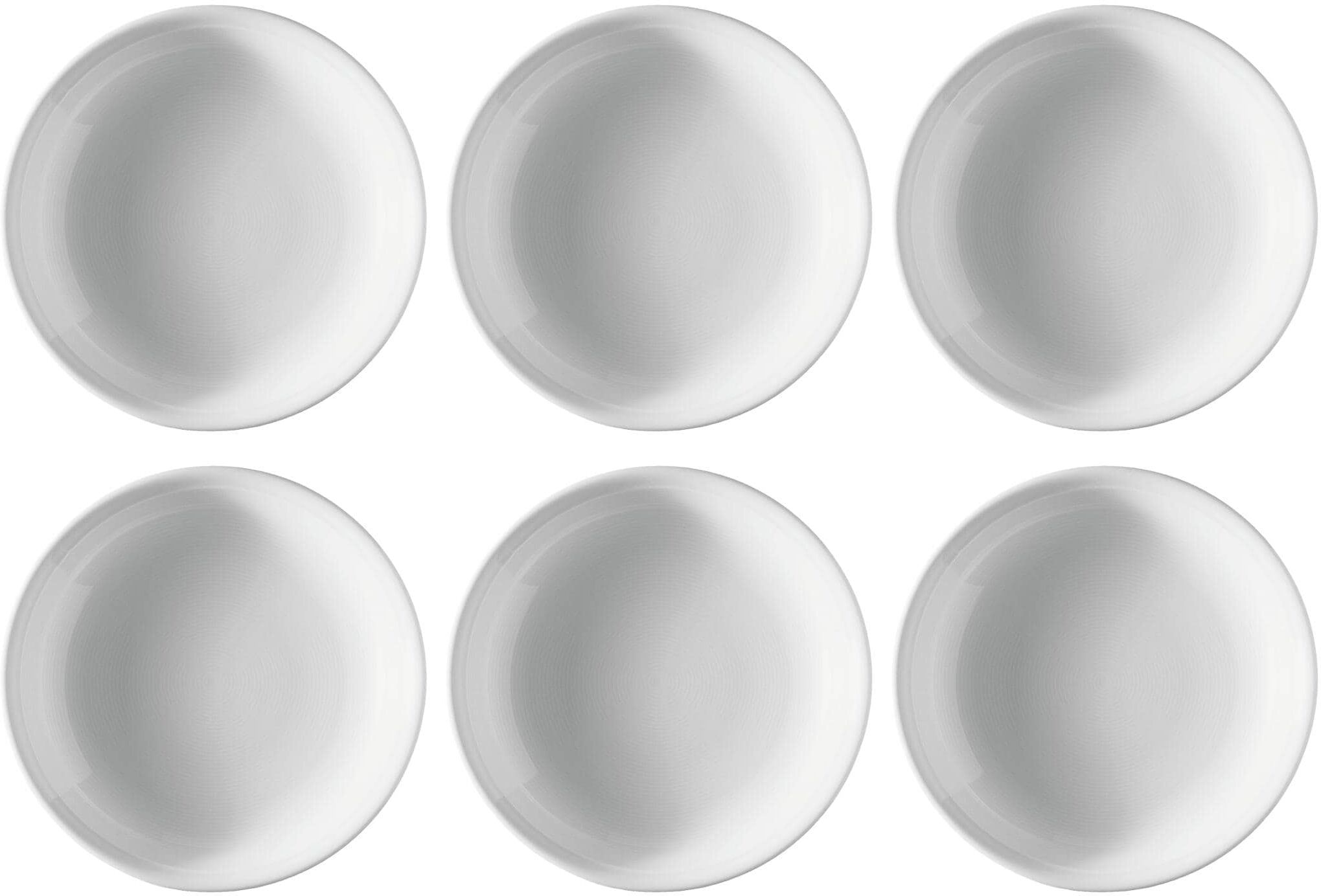 Suppenteller THOMAS PORZELLAN "6 Stück", weiss (weiß), Ø:22cm, Porzellan, Speiseteller, Suppenteller weiß 22cm
