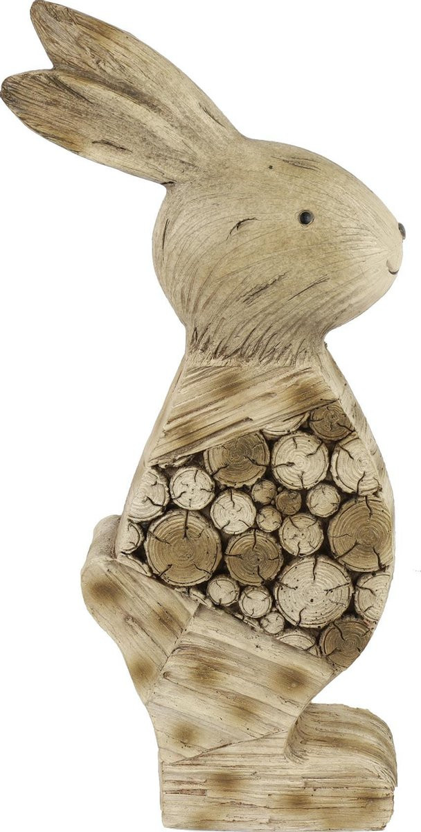 Decostar Living Haas Woody L natuurlijk hout paasdecoratie voor op tafel