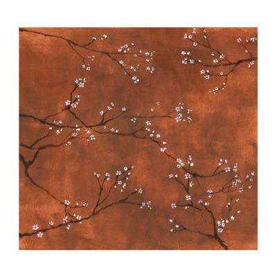 Fototapete SUPERFRESCO EASY "Chinesische Blüte", braun (terra), B:3m L:2,8m, Vlies, Tapeten, Terra - 300x280cm