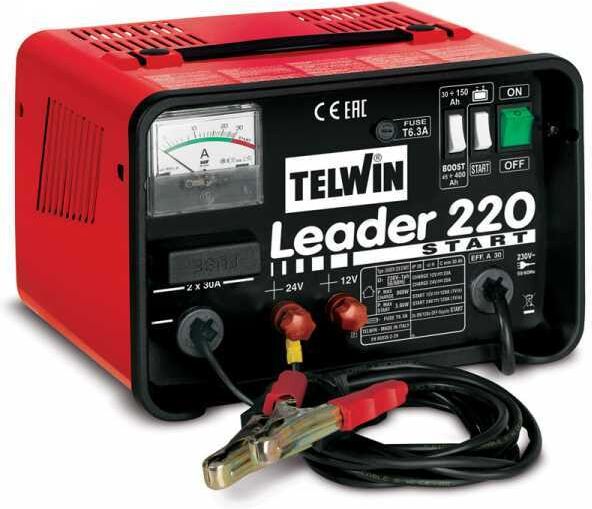 Telwin Leader 220 - Chargeur de voiture et démarreur - batteries humides/démarrage-arrêt d'une tension de 12/24V