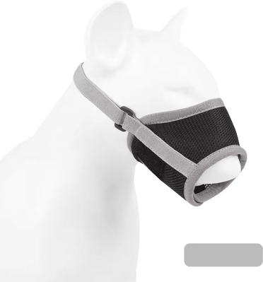 Inspire Curations Adjustable Breathable Dog Muzzle Soft Mesh Anti Biting & Anti Barking Safety Guard gray m