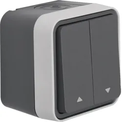 Hager WNC302 Jalousie-Serientaster mit Aufdruck Symbol Pfeil Aufputz W.1