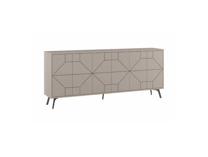 Buffet effet bois ciment 184x35 cm