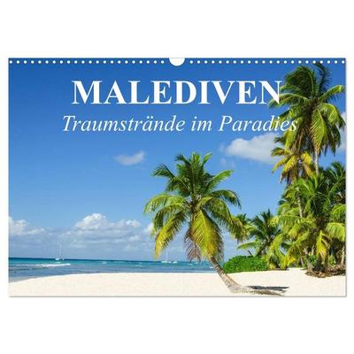Malediven - Traumstrände im Paradies (Wandkalender 2027 DIN A3 quer), CALVENDO Monatskalender