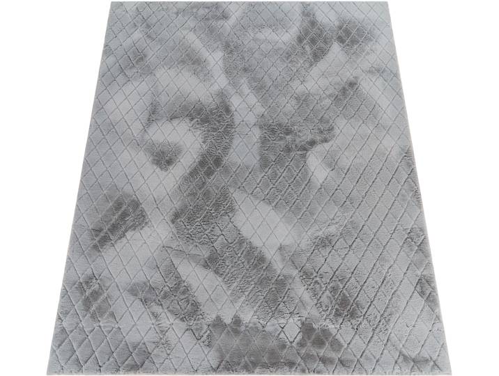 Hochflor-Teppich PACO HOME Arnheim 742 , grau, B:160cm H:26mm L:220cm, Polyester, Teppiche, Hochflor-Teppich, Uni Farben, Rauten Muster, besonders weich, Hoch-Tief Effekt