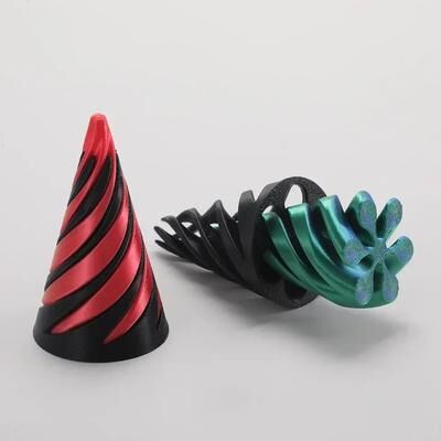 Uplift Treasures 3D Printed Helix Spiral Rotating Stress Relief Toy 3D Printed Helix Spiral Rotating Stress Relief Toy