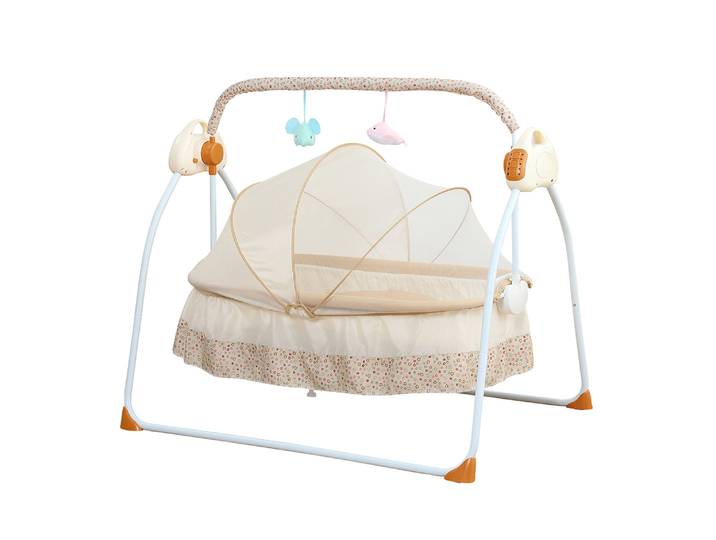 Lit bébé, berceau électrique à bascule, lit intelligent, berceau simple pliable, fournitures pour enfants, grand espace, chaise à bascule intelligente