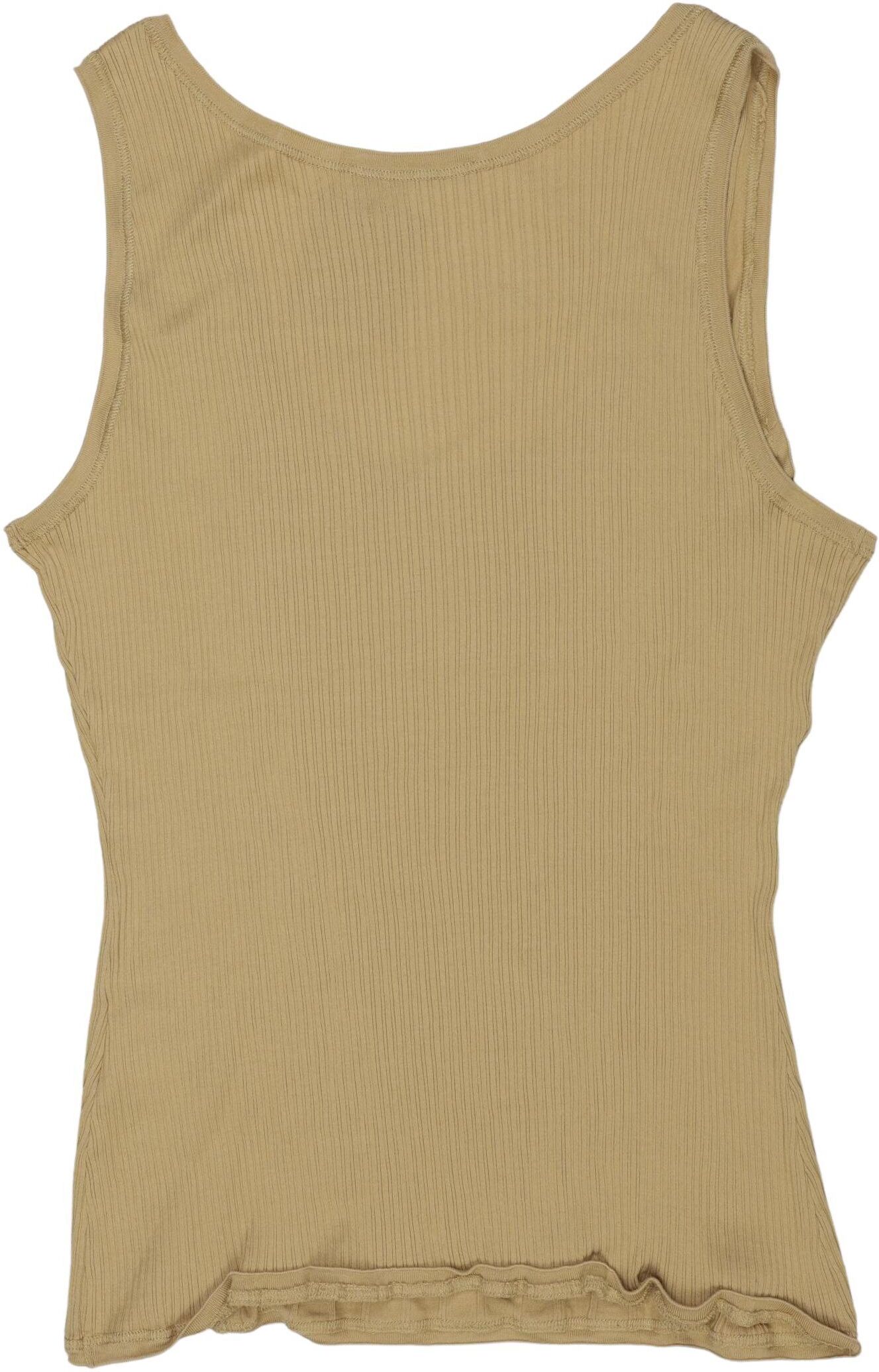 Rene Lezard Damen Top, Beige, Gr. L, Baumwolle - Second Hand