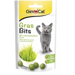 GIMCAT Gras Bits Tabs 40g Katzenleckerli mit Gras